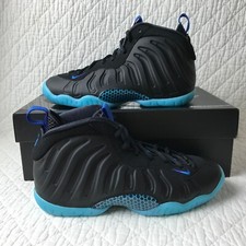 Nike Little Posite One QS GS Shoes Youth SZ 5Y Black Blue Lagoon CJ0839-001