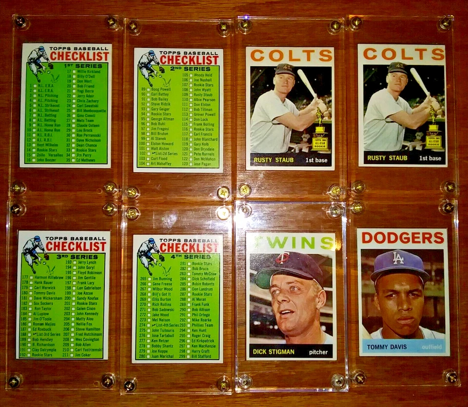 Lote de 8 Topps 1964 de colección: Rusty Staub RCS UNMKD CHKLSTS ALTOS GRADOS y más Foto 2 de 4