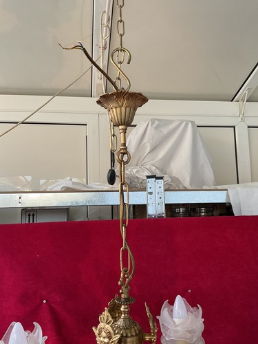 Vintage chandelier mythical winged mermaids - Picture 10 of 12