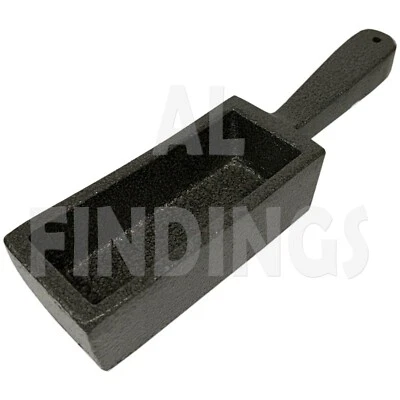 Molde de lingote de hierro fundido de 80 oz (2,4 kg) barra de oro plateado fundición metal fundido