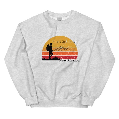 Hot Girls Hike New Mexico Super Soft Unisex Crewneck Sweatshirt - Picture 35 of 39