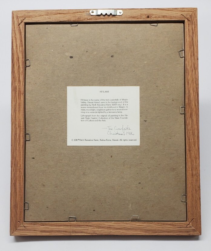 Herb Kane Original Litho Art "The Crowfoots Christmas 1986" Framed 11.5