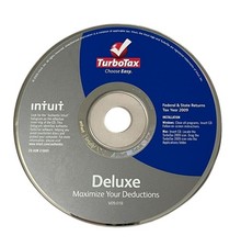 TurboTax Deluxe 2009 PC CD-ROM Federal  State Replacement Disk Only