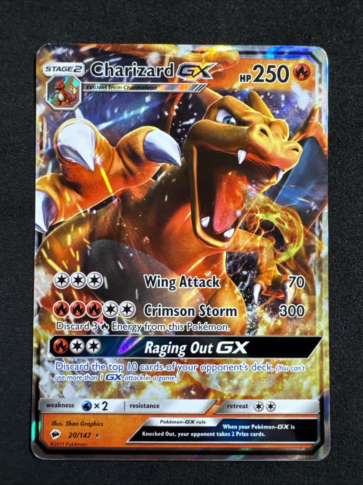 Charizard GX 20/147 Sm-Burning Shadows Holo Pokemon