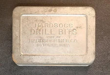Vintgage Empty Hardsocg Drill Bits Pocket Tin - Hardsocg Mfg Co - Ottumwa - Iowa
