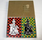 Vintage Double Deck Playing Cards Chess Themed in Divided Box - No Jokers