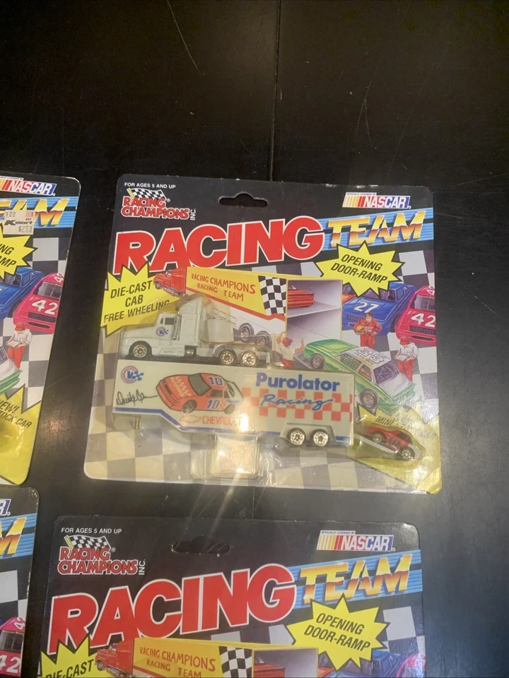 Racing Champions Team Transporter micro máquina edición años 90 NASCAR lote de 4 Foto 4 de 4