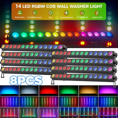 14LED COB RGBW Wall Wash Light DMX Stage DJ Party Disco Bar Light Show Display - Picture 23 of 27