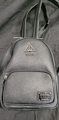 Loungefly Harry Potter Deathly Hallows Elder Wand Black Glitter Mini  Backpack