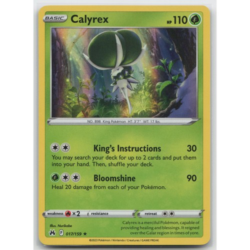 Calyrex Holo Crown Zenith 017/159 Holo Rare NM Pokemon
