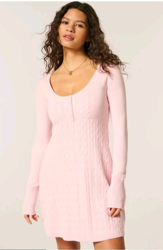 Hollister Babydoll Sweater Twilight Long Sleeve Bella Swan Y2K Mini Pink XS