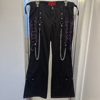 Tripp NYC Hot Topic Ruffles And Laces Pants Dark Sz 9 Y2K Rare Daang Goodman