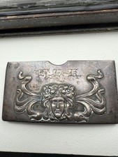ANTIQUE VICTORIAN ART NOUVEAU STERLING SILVER CARD CASE/HOLDER