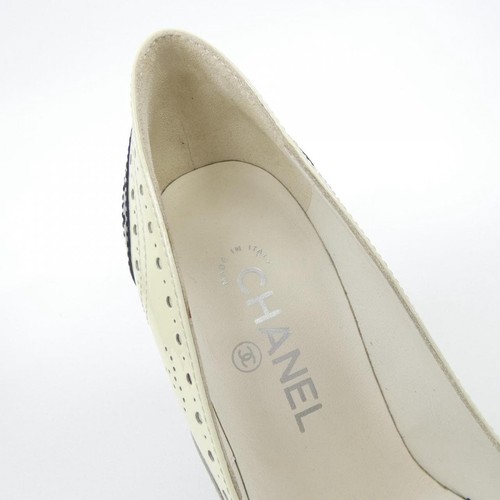 CHANEL Pumps Women's Size 36.5 Black Leather - Picture 6 of 6