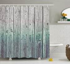 Old-Barn Door Shower Curtain Wooden Barn Door Rustic Shower Curtains Sets
