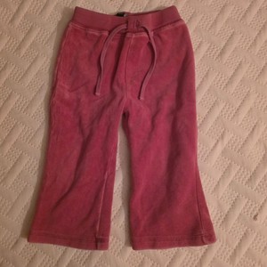Pink Gap baby sweatpants with flower embroidery. Size: 12-18 months