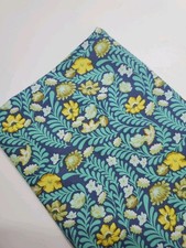 Tula Pink Fabric Eden Wildflower Floral Green Blue Sew Quilt OOP FAT QUARTER