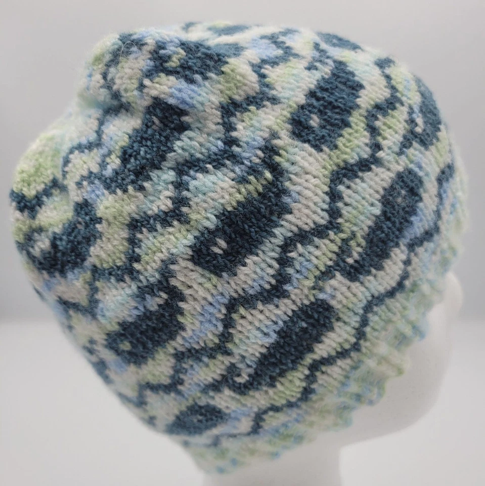 Sombrero Tejido a Mano Hecho a Mano Niño 3T Unisex Gorro Azul BALLENAS Náutico KT0012 Foto 3 de 4