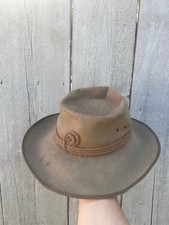 AKUBRA River Fur Felt Cowboy Vintage Made In Australia Hat