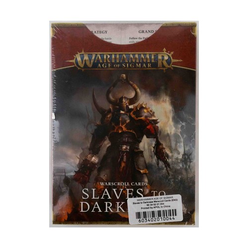 Carte GW Age of Sigmar Slaves to Da Warscroll - Schiavi delle Tenebre (Scatola EX/NM