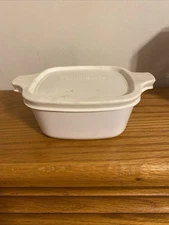 Vintage Corningware White 700ml With Plastic Lid
