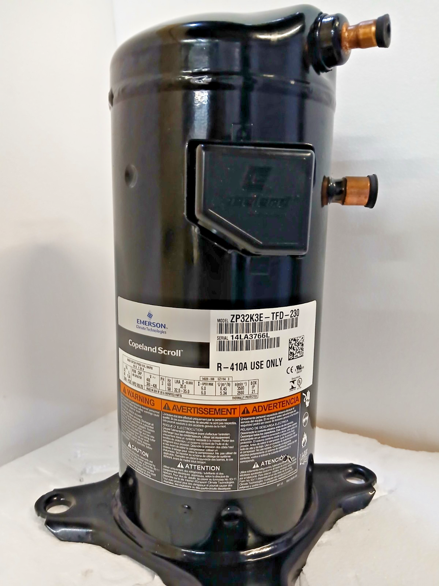 New Copeland Scroll Compressor ZP32K3E-TFD-460V-3PH-R410A-2.5 Ton