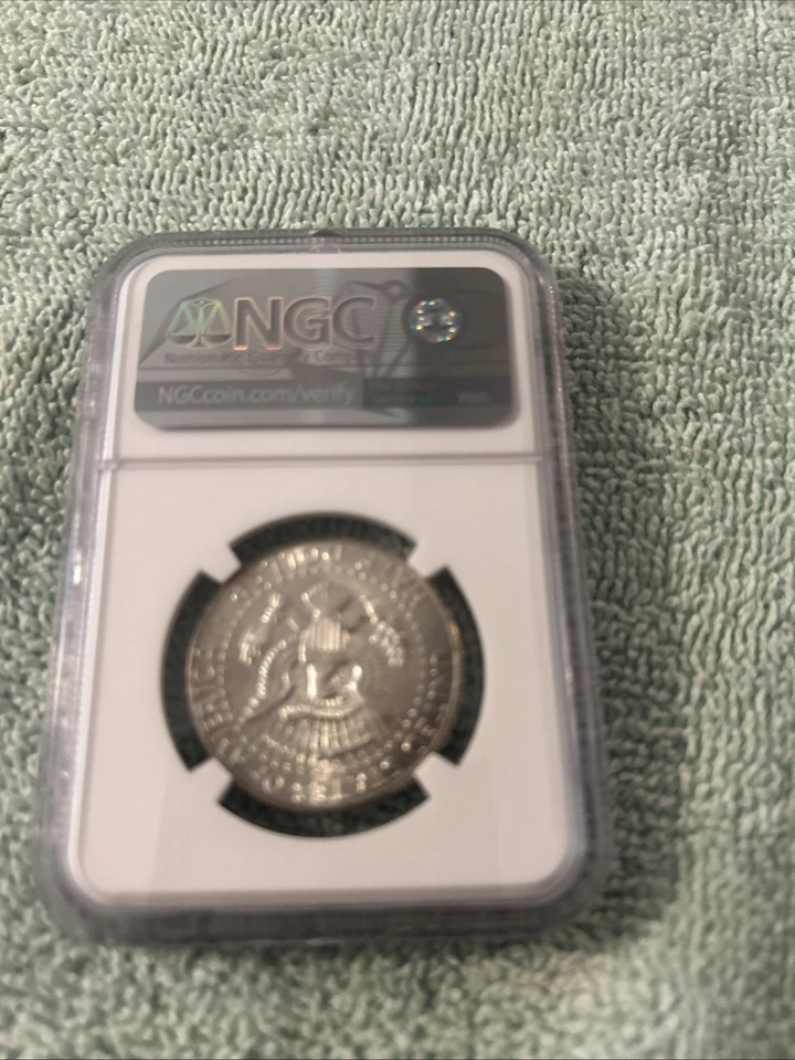 1964-D Kennedy Half Dollar MS64 NGC - Beautiful Rainbow Crescent Toned 🇺🇸 - Image 2 of 2