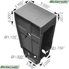 M16542 Center Hanger Under Mount Hutch 1654203 - CH9700 97, 109, 121