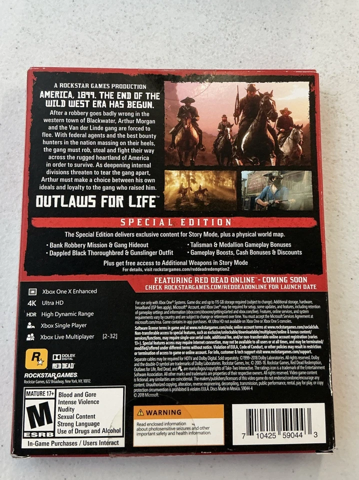 Red Dead Redemption II Special Edition Xbox One Brand New Sealed -- S2G -- - Image 2 of 4