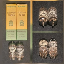 AMPEREX 12AX7 ECC83 BUGLE BOY HERLEEN HOLLAND NICELY MATCHED SET