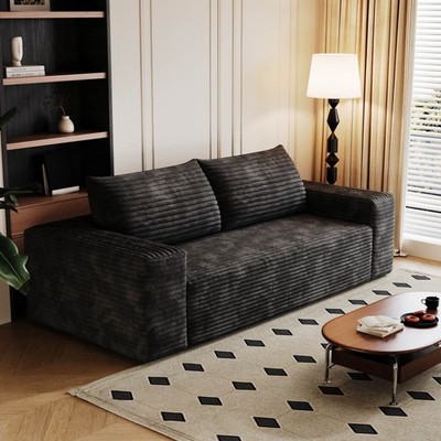71'' Comfy 2 Seater Deep Seat Couches Cloud Loveseat Sofa Corduroy Boneless Couch