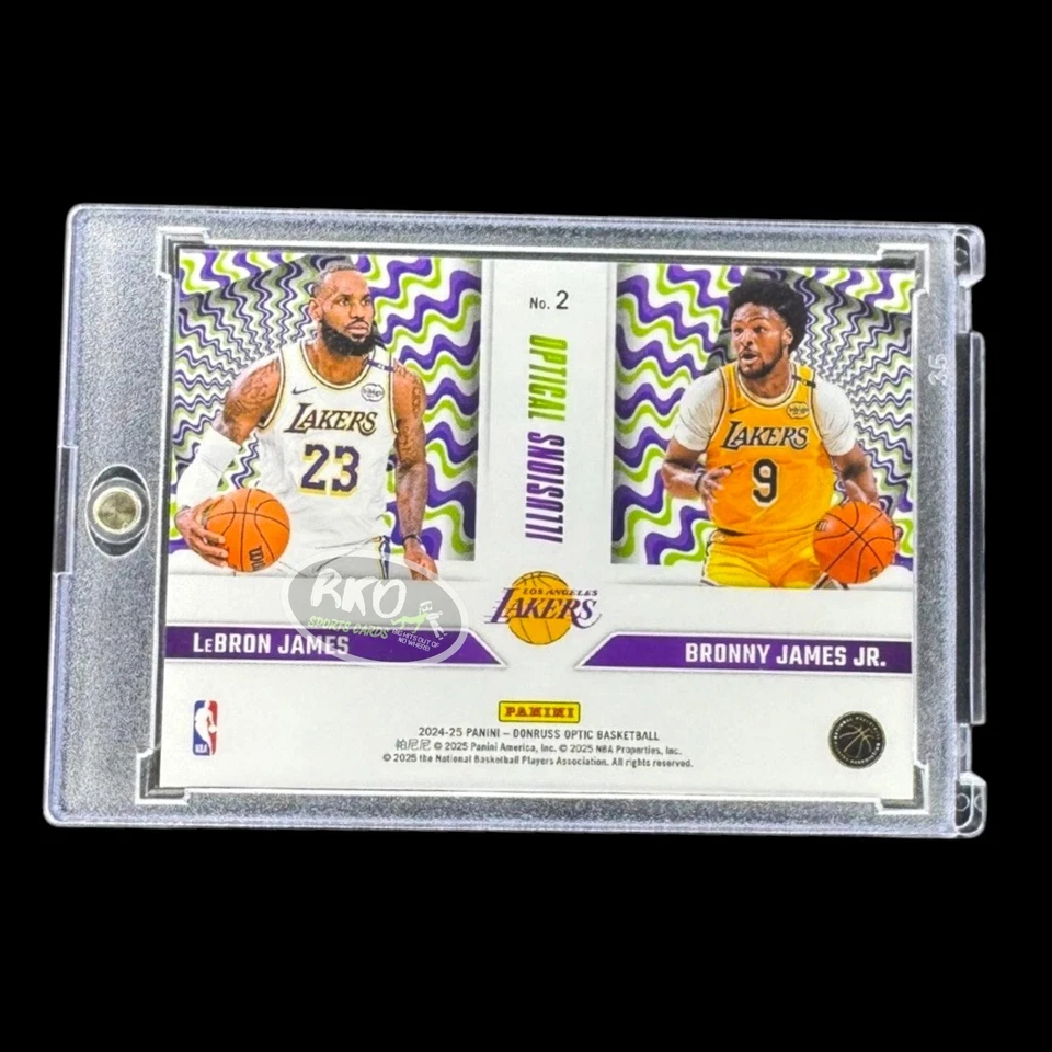 LEBRON & BRONNY JAMES REFRACTOR DE ONDA ELÉCTRICA DOBLE RARO SP no automático LAKERS COMO NUEVO Foto 2 de 4