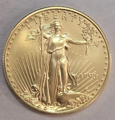 1993 1/2 OZ $25 Gold American Eagle GEM BU