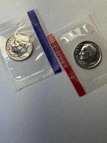 2004 P&D Roosevelt Dime Mint Cello Uncirculated, BU Free Shipping