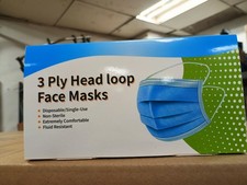 400 8 Boxes -Disposable 3-Ply Ear Loop Face Mask Non-Medical Surgical, Blue