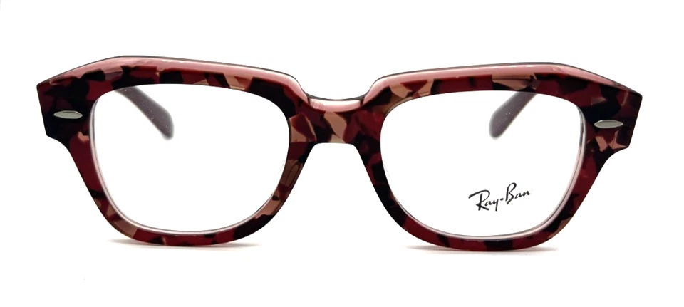 NUEVAS GAFAS RAY-BAN RB5486 STATE STREET 8097 HABANA PÚRPURA AUTÉNTICAS 48 - 20 Foto 2 de 4