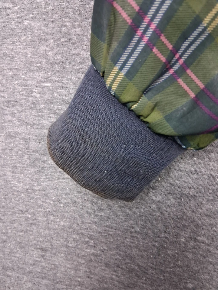 Винтажный Izod клуб женщин куртка M зеленый клетку 100% шелк ветровка классический опрятный - Изображение 4 из 4