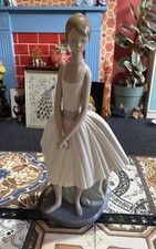 NAO by Lladro Figurine - Dance, Ballerina Dance (Dancer With Stool) - 0377, 1983