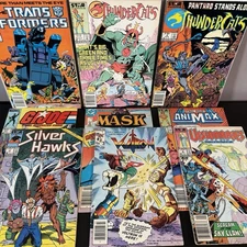 NEWSSTAND TRANSFORMERS GI JOE THUNDERCATS MORE 1980s ACTION FIGURE 9x COMIC LOT