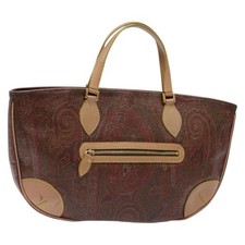 Borsa tote ETRO Paisley PVC marrone oro originale am8891