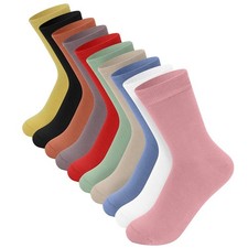 10 Pairs Womens Socks Cotton Crew Colorful Boot Socks for Women Ladies Girls