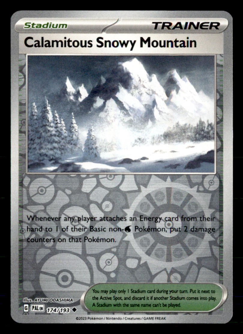 Calamitous Snowy Mountain 174/193 Paldea Evolved Pokemon Reverse Holo NM/M