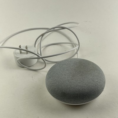 Google Home Mini 1st Gen H0A Smart Speaker Gray Bluetooth Wi-Fi with Adapter