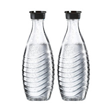 SodaStream Glass Carafe Bottle Dishwasher Safe Replacement Duo Crystal 2 Count