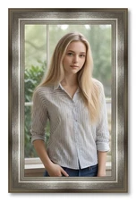 Classic Modern Silver Frame - UV Acrylic, Backing Board, Hardware Included