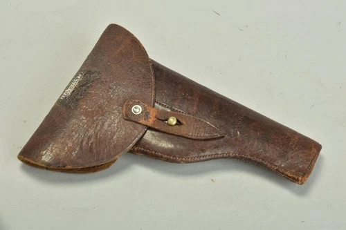 WW1 Browning Holster. US Military Issue Leather Field Equipment. Ref FIM