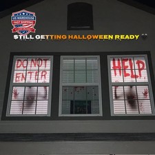 2PCS Halloween Giant Bloody Window Posters Windows Clings Party Decoration Haunt