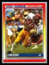 1990 SCORE NFL FOOTBALL ROOKIE Sports Card #652 - TIM RYAN, USC Trojans. rookie card picture