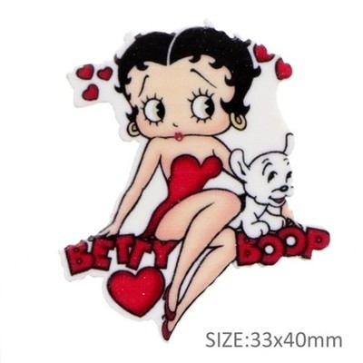 5 pc Planar Resin Flatback Hair Bow Center 1184913 Betty Boop Pinup cartoon