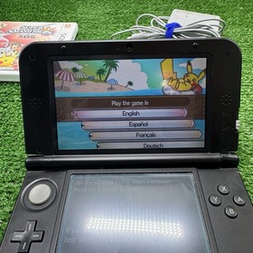 Nintendo 3DS XL SPR-001 Blue TESTED & Working Pokemon Moon Super Smash Bros 3DS